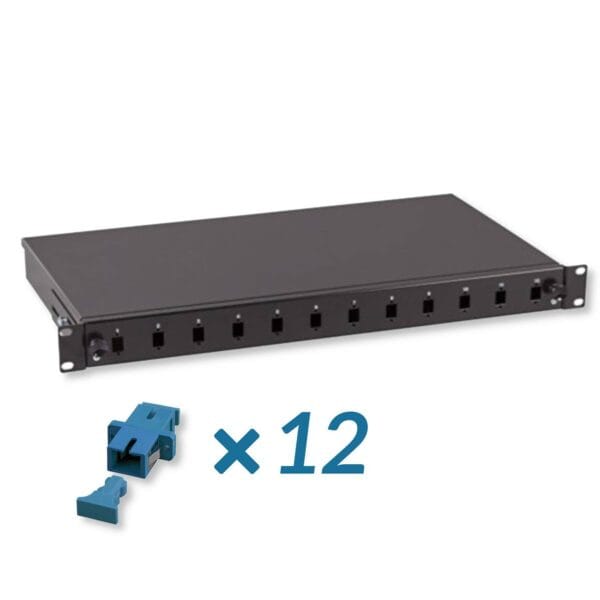 Tiroir fibre optique 12 ports SC monomode simplex équipé