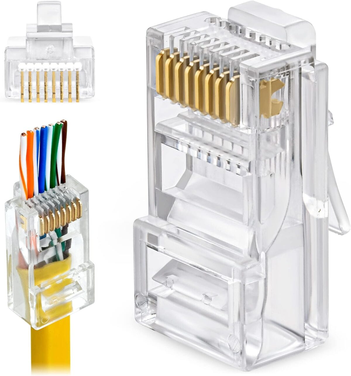 Plug RJ45 Cat6A FTP de type Pass Through