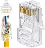 Plug RJ45 Cat6A FTP de type Pass Through