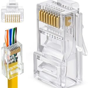 Plug RJ45 Cat6A FTP de type Pass Through