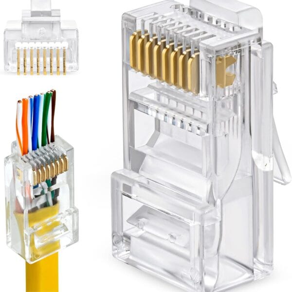 Plug RJ45 Cat6A FTP de type Pass Through