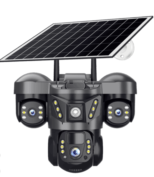 Caméra de surveillance solaire PTZ 4G sans fil