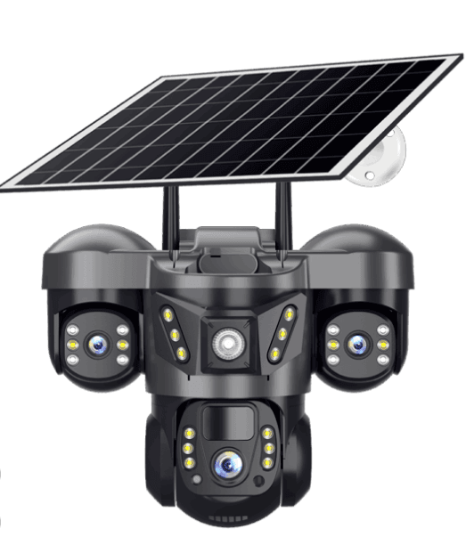 Caméra de surveillance solaire PTZ 4G sans fil