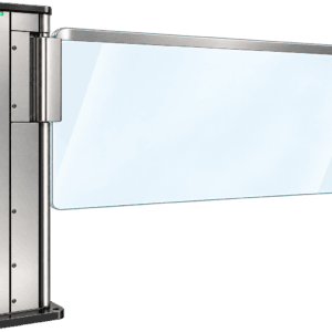 Portillon automatique motorisé en verre pour contrôle d’accès