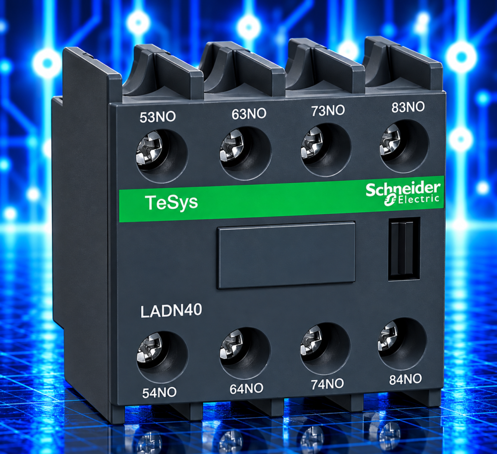 Bloc de contacts auxiliaires Schneider Electric TeSys D LADN40 – Montage frontal – 4F – 4 NO