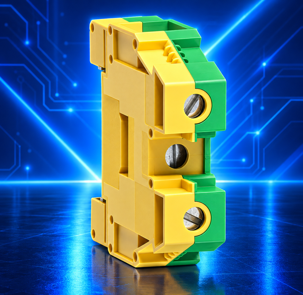Borne de terre E35-50 pour conducteurs de 35 à 50 mm² référence BRNE35-50