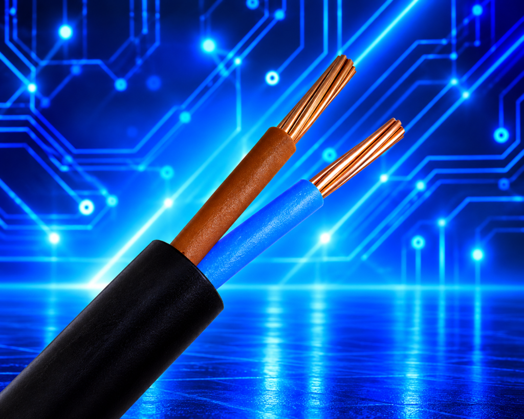 Câble électrique Nexans U-1000 R2V 2×1,5 mm² XP à deux conducteurs cuivre