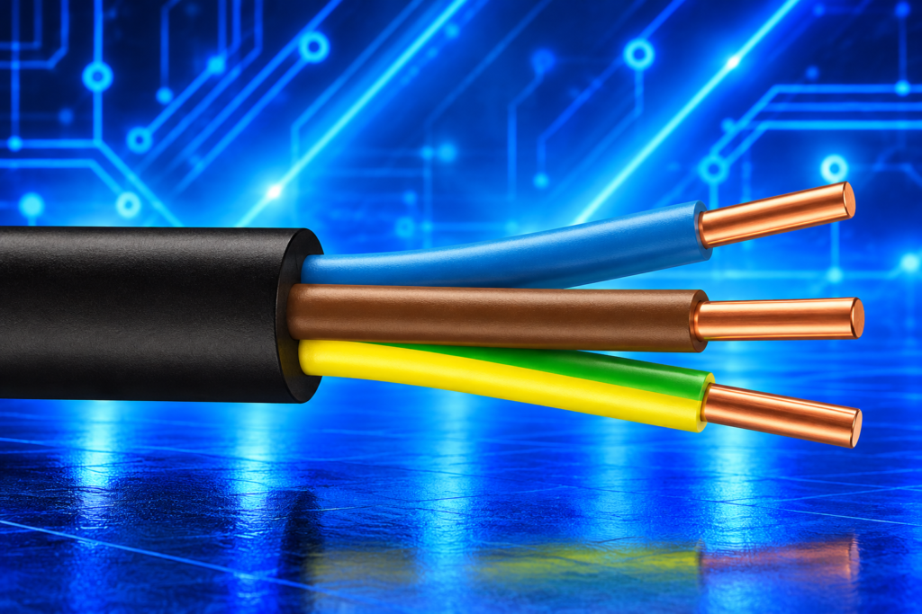 Câble électrique Nexans U-1000 R2V 3G2,5 mm² XP avec conducteur de terre