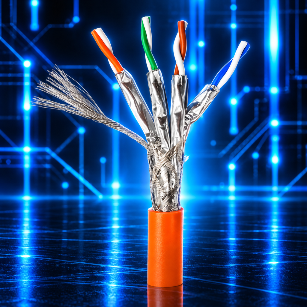Câble réseau Ethernet Cat6A S/FTP LSZH 4 paires AWG23 blindé – LAN6ANVSFTPZHA