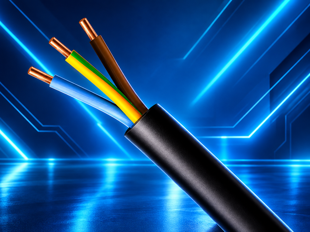 Câble électrique U-1000 R2V 3×2,5 mm² à trois conducteurs en cuivre – CU10R2V3X2.5