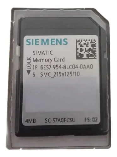 Carte mémoire Siemens SIMATIC S7 4 Mo 6ES7954-8LC04-0AA0
