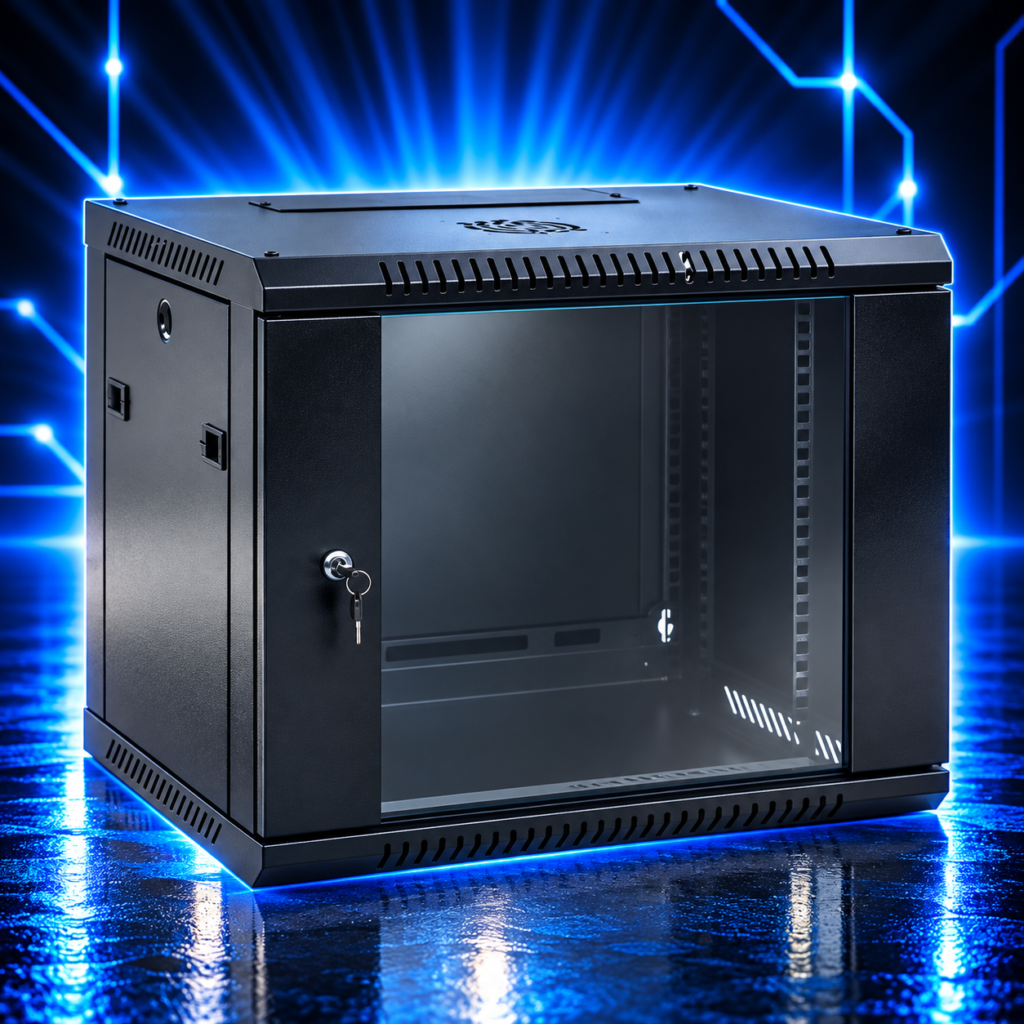 Coffret informatique 9U rack 19 pouces référence CI2S09 pour équipements réseau