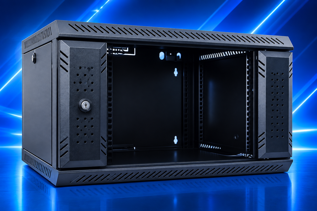 Coffret informatique double section IPS 6U noir rack 19 pouces référence CI2S06