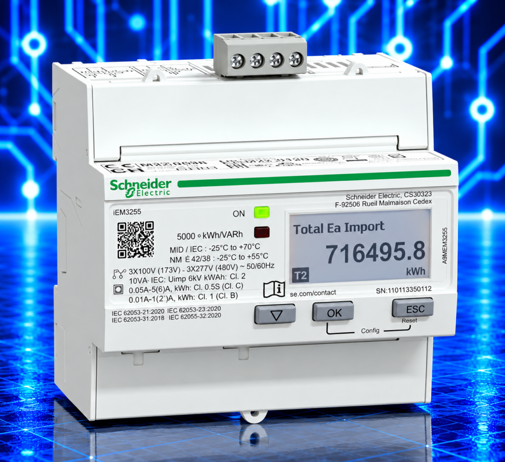 Compteur d'énergie Schneider Electric Acti9 iEM3255 A9MEM3255 – Modbus RS485 – MID