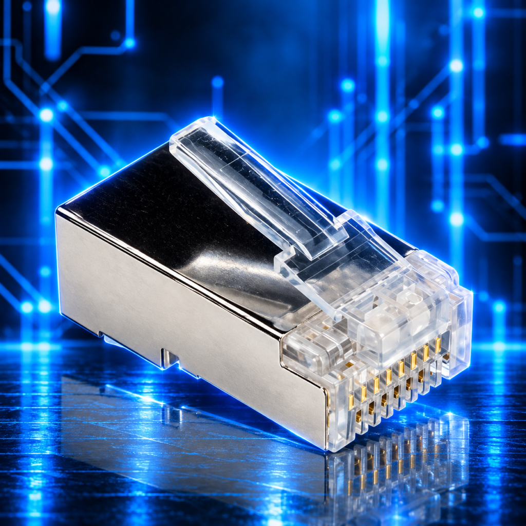 Connecteurs RJ45 mâles Cat6A blindés 8P8C – paquet de 100 pièces