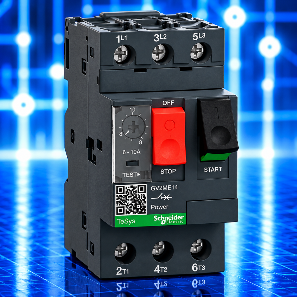 Disjoncteur moteur Schneider Electric TeSys GV2ME14 – 3P3D – réglable de 6 à 10 A – magnétothermique