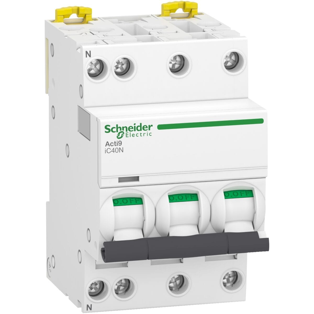 Disjoncteur Schneider Electric Acti9 iC40N 3P+N 25A courbe C A9P54725