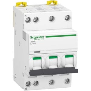 Disjoncteur Schneider Electric Acti9 iC40N 3P+N 25A courbe C A9P54725