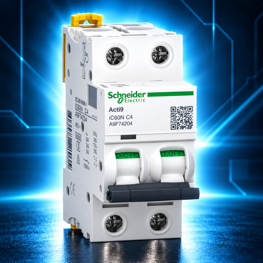 Disjoncteur Schneider Electric Acti9 iC60N A9F74204 2P 4 A courbe C 50 kA