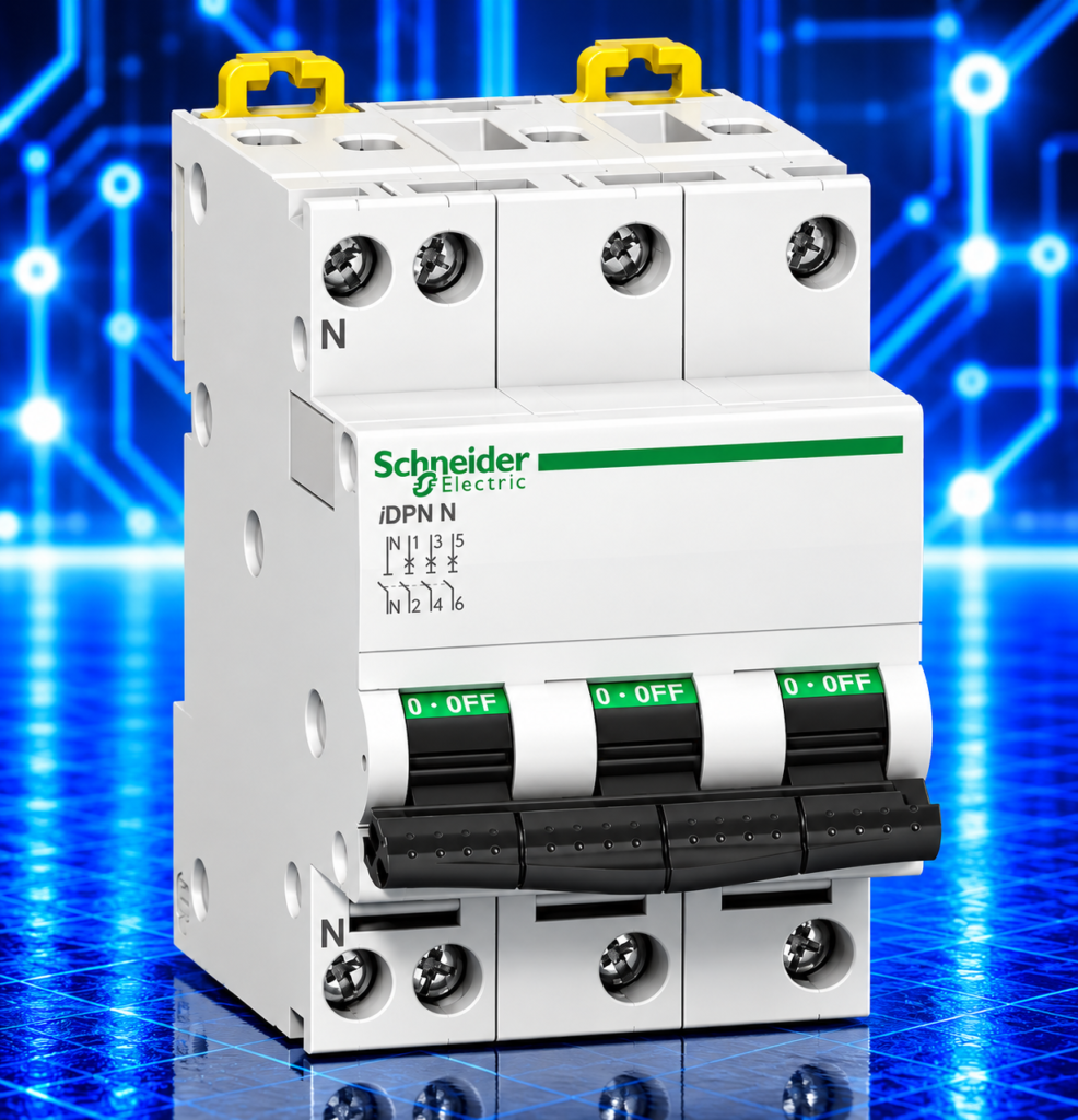 Disjoncteur Schneider Electric Acti9 iDPN N A9N21597 – 3P+N – 16 A – Courbe C – 6 kA