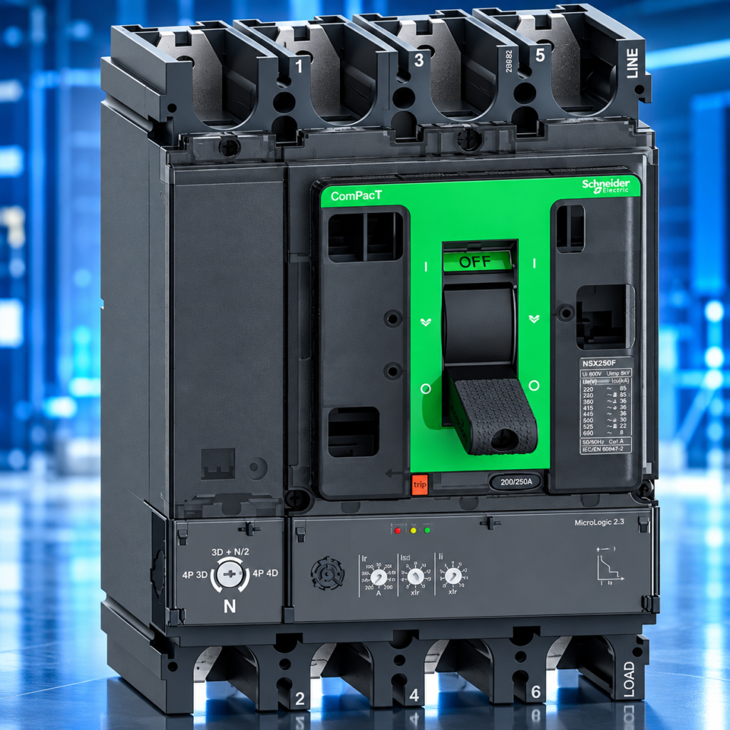 Disjoncteur Schneider Electric ComPacT NSX400F C40F42D400 – 4P4D – 400 A – 36 kA – MicroLogic 2.3