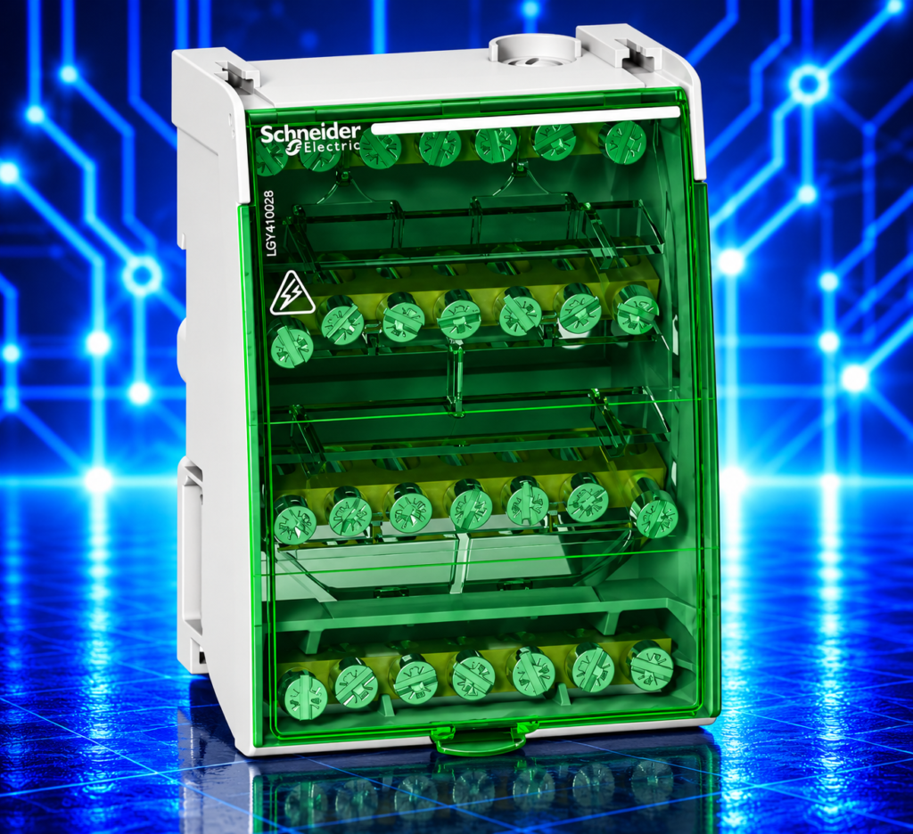 Répartiteur tétrapolaire Schneider Electric Linergy DS LGY410028 – 100 A – 4×7 trous