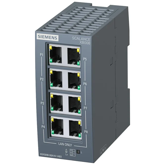 Siemens SCALANCE XB008 – Switch Ethernet Industriel 8 Ports Switch Ethernet industriel Siemens SCALANCE XB008 8 ports 6GK5008-0BA10-1AB2