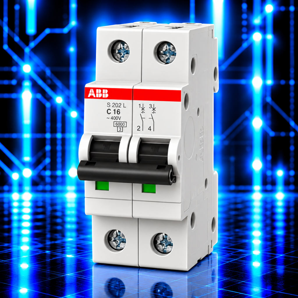 Disjoncteur modulaire ABB S202L-C16 bipolaire 2P 16 A courbe C 4,5 kA référence 2CDS242701R0164