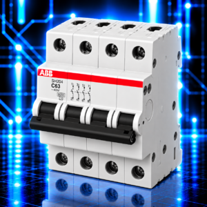 Disjoncteur modulaire ABB SH204-C63 tétrapolaire 4P 63 A courbe C 6 kA référence 2CDS214001R0634