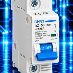 Disjoncteur modulaire CHINT DZ158-125 tétrapolaire 4P 100 A magnétothermique