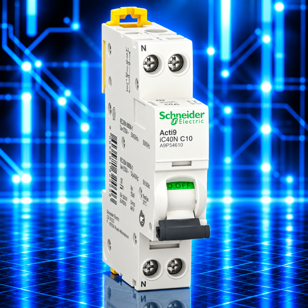 Disjoncteur modulaire Schneider Electric Acti9 iC40N 1P+N 10 A courbe C référence A9P54610