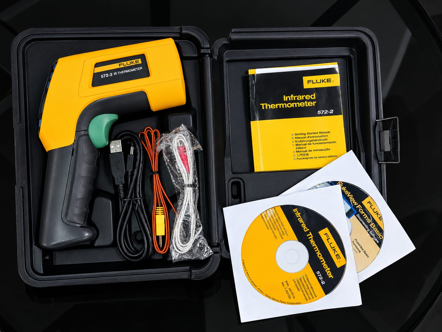 Fluke 572-2 – Thermomètre infrarouge haute température Thermomètre infrarouge Fluke 572-2 pour mesures jusqu’à 900 °C