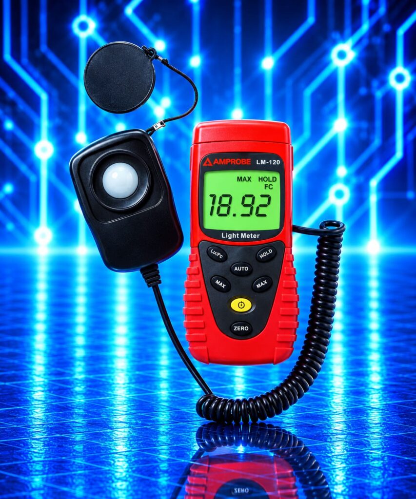 Luxmètre numérique Fluke LM-120 avec plage de mesure jusqu’à 200 000 lux