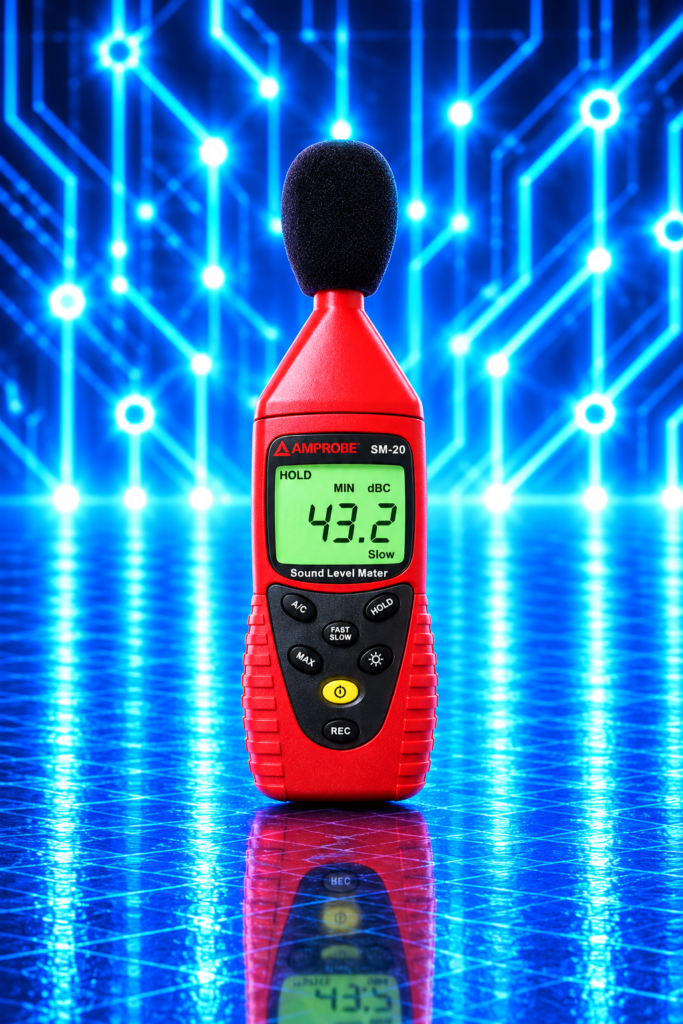 Sonomètre numérique Fluke SM-20A avec mesure sonore de 30 à 130 dB